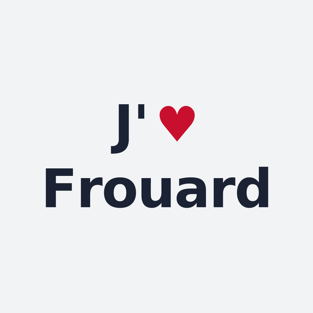 Poster personnalisé Frouard — design J'aime Frouard