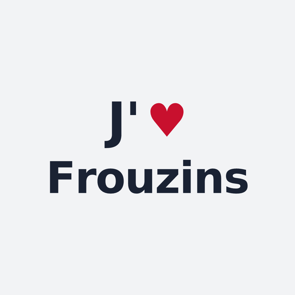 Poster personnalisé Frouzins — design J'aime Frouzins