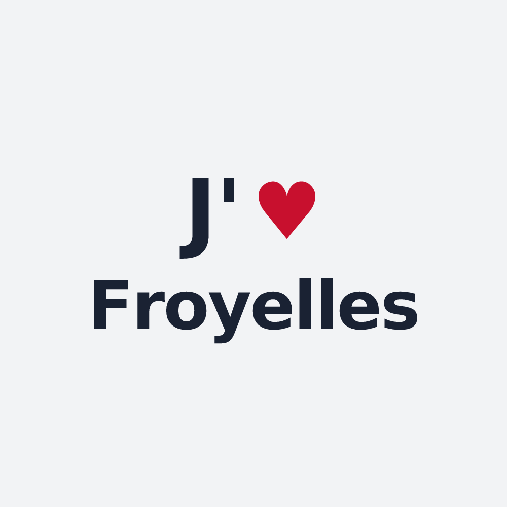 Poster personnalisé Froyelles — design J'aime Froyelles