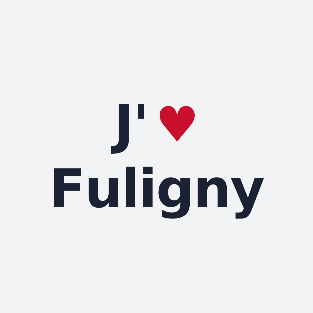 Poster personnalisé Fuligny — design « J'aime Fuligny » imprimé sur le poster
