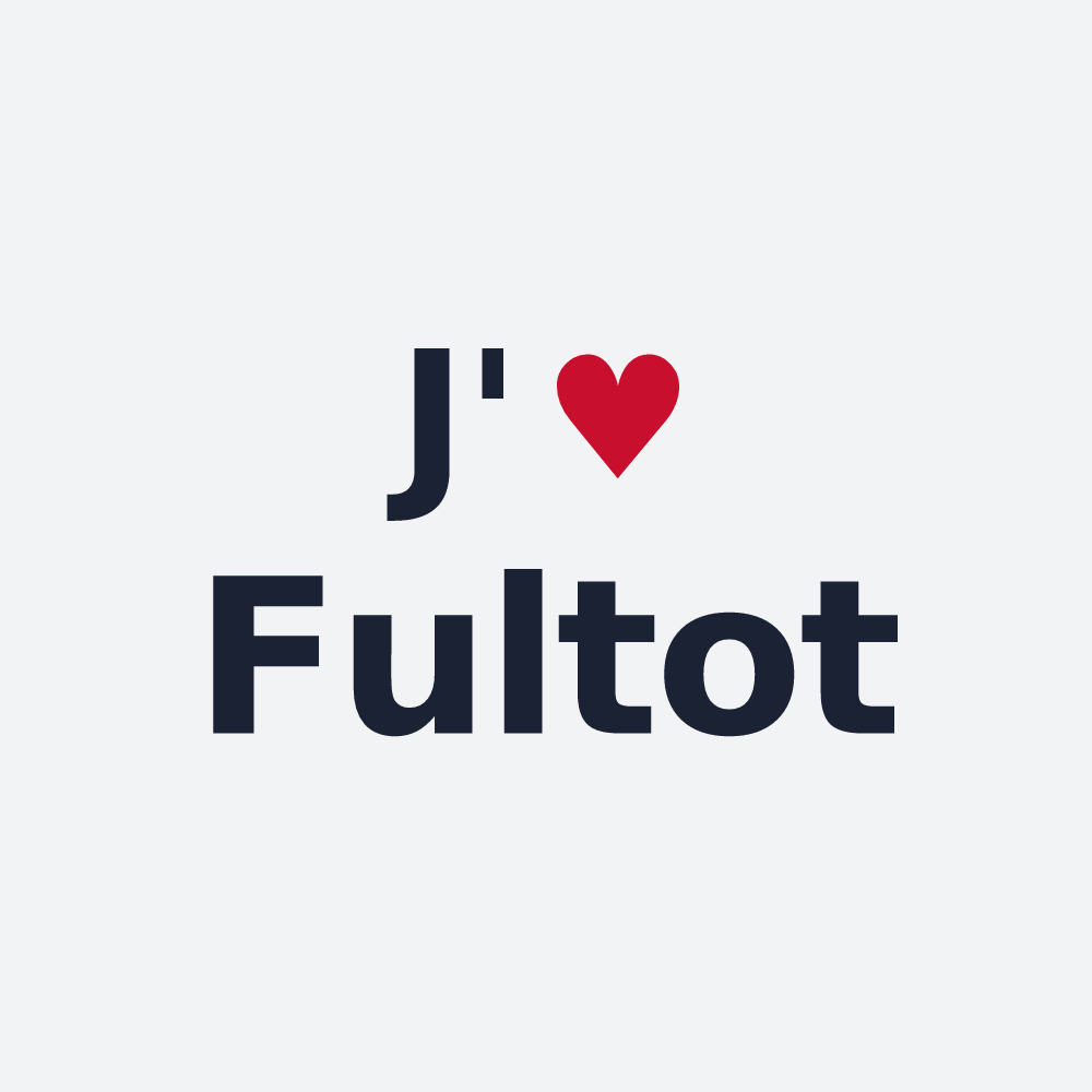 Poster personnalisé Fultot — design « J'aime Fultot » imprimé sur le poster