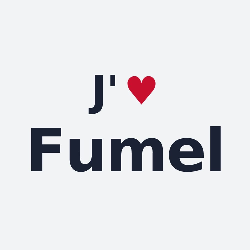 Poster personnalisé Fumel — design « J'aime Fumel » imprimé sur le poster