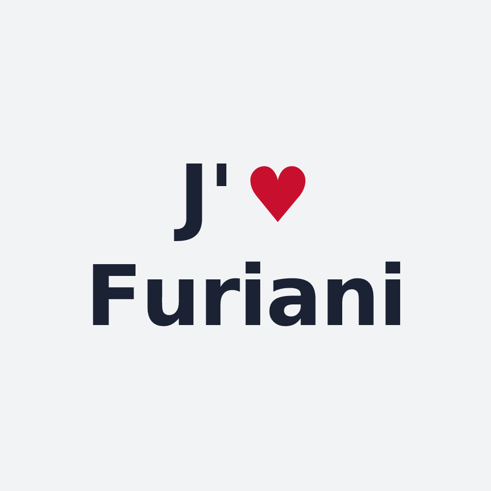 Poster personnalisé Furiani — design J'aime Furiani