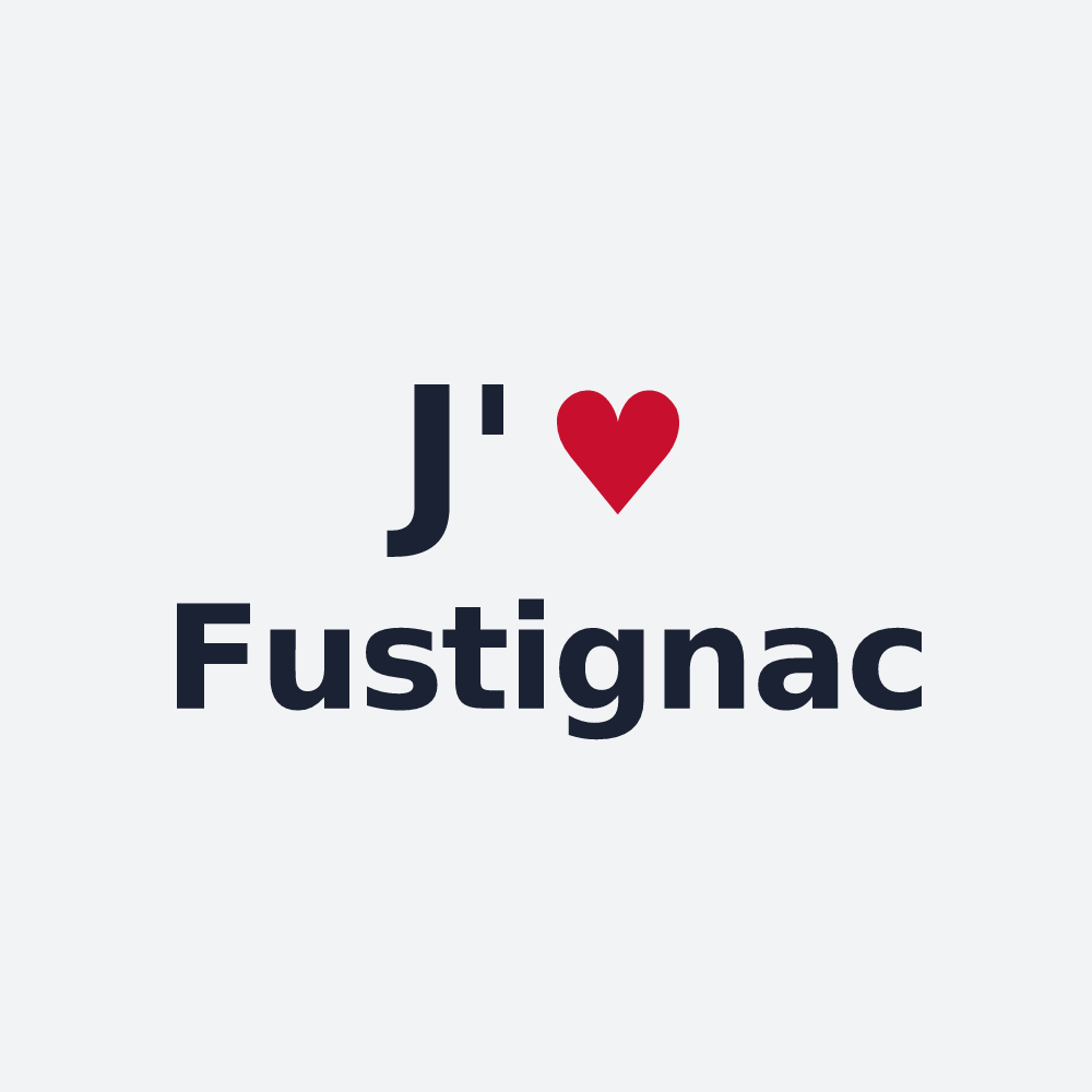 Poster personnalisé Fustignac — design J'aime Fustignac