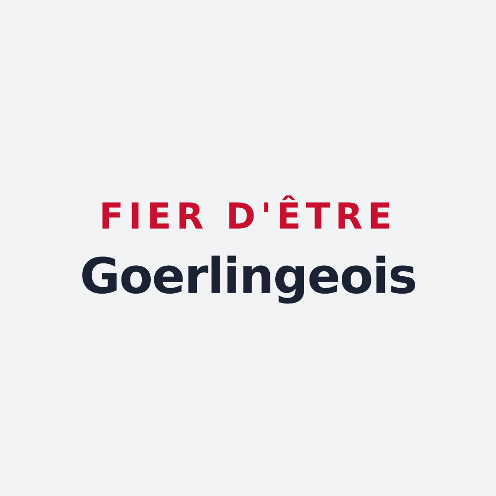 Poster « Fier d'être Goerlingeois » — design pour Gœrlingen