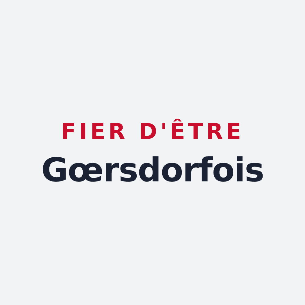 Poster « Fier d'être Gœrsdorfois » — design pour Gœrsdorf