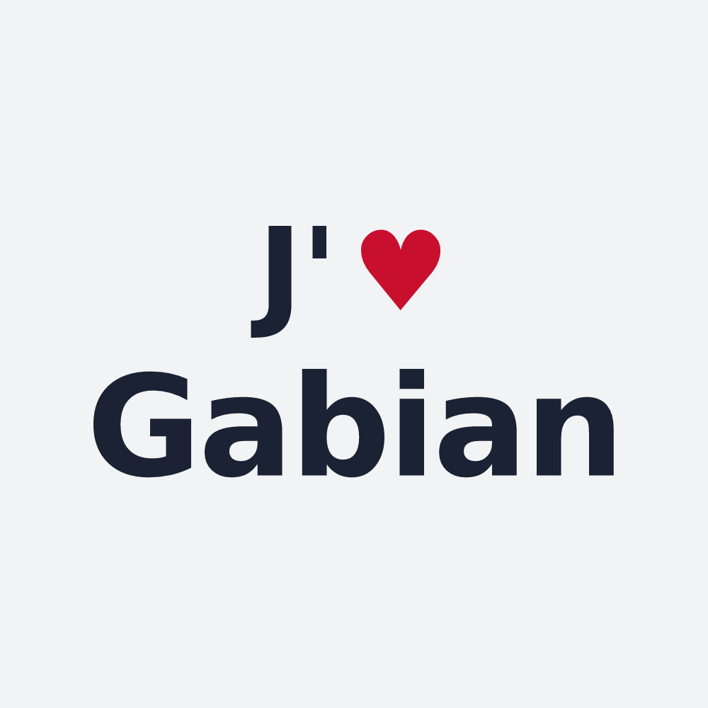 Poster personnalisé Gabian — design J'aime Gabian