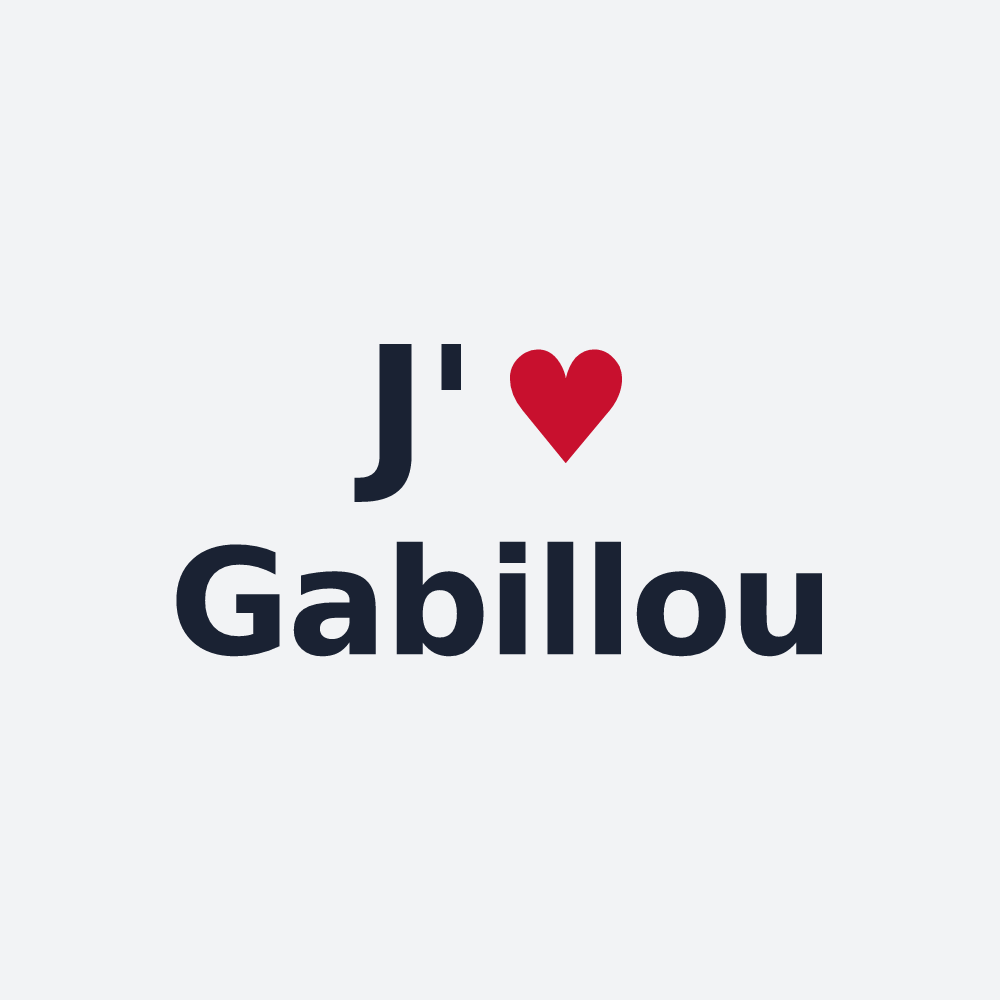 Poster personnalisé Gabillou — design J'aime Gabillou