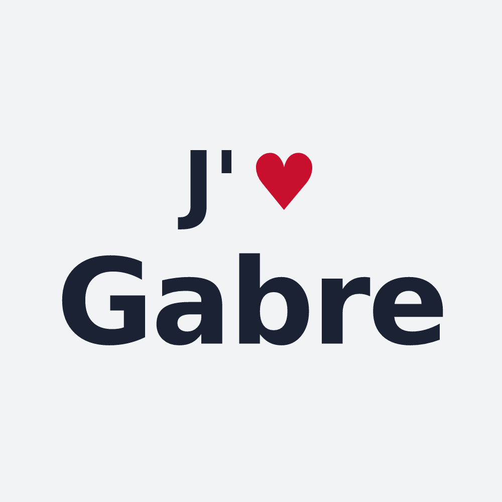 Poster personnalisé Gabre — design J'aime Gabre