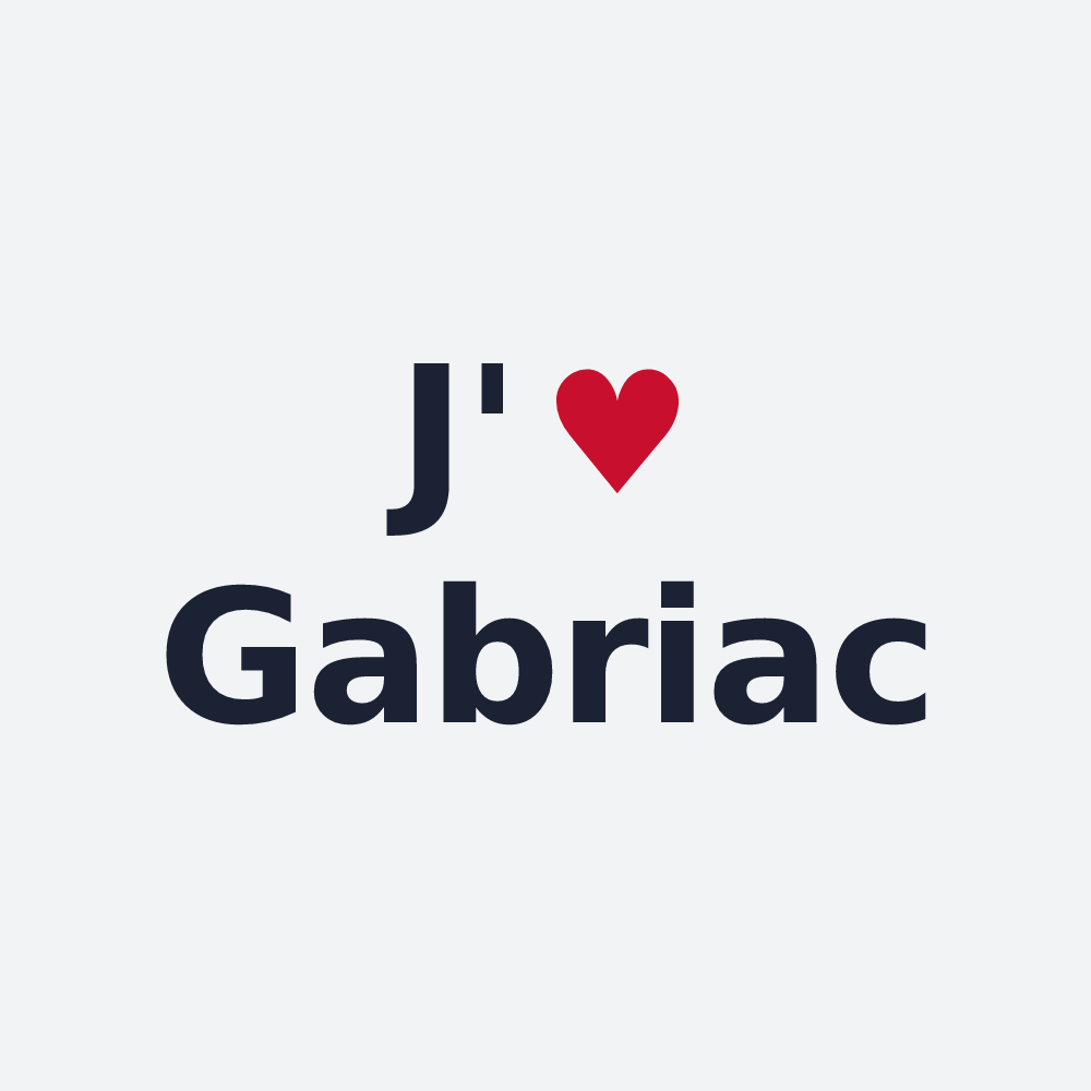 Poster personnalisé Gabriac — design J'aime Gabriac