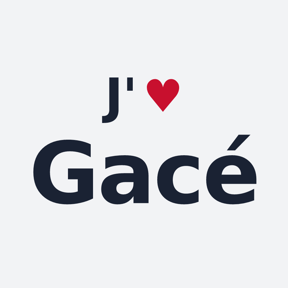 Poster personnalisé Gacé — design J'aime Gacé