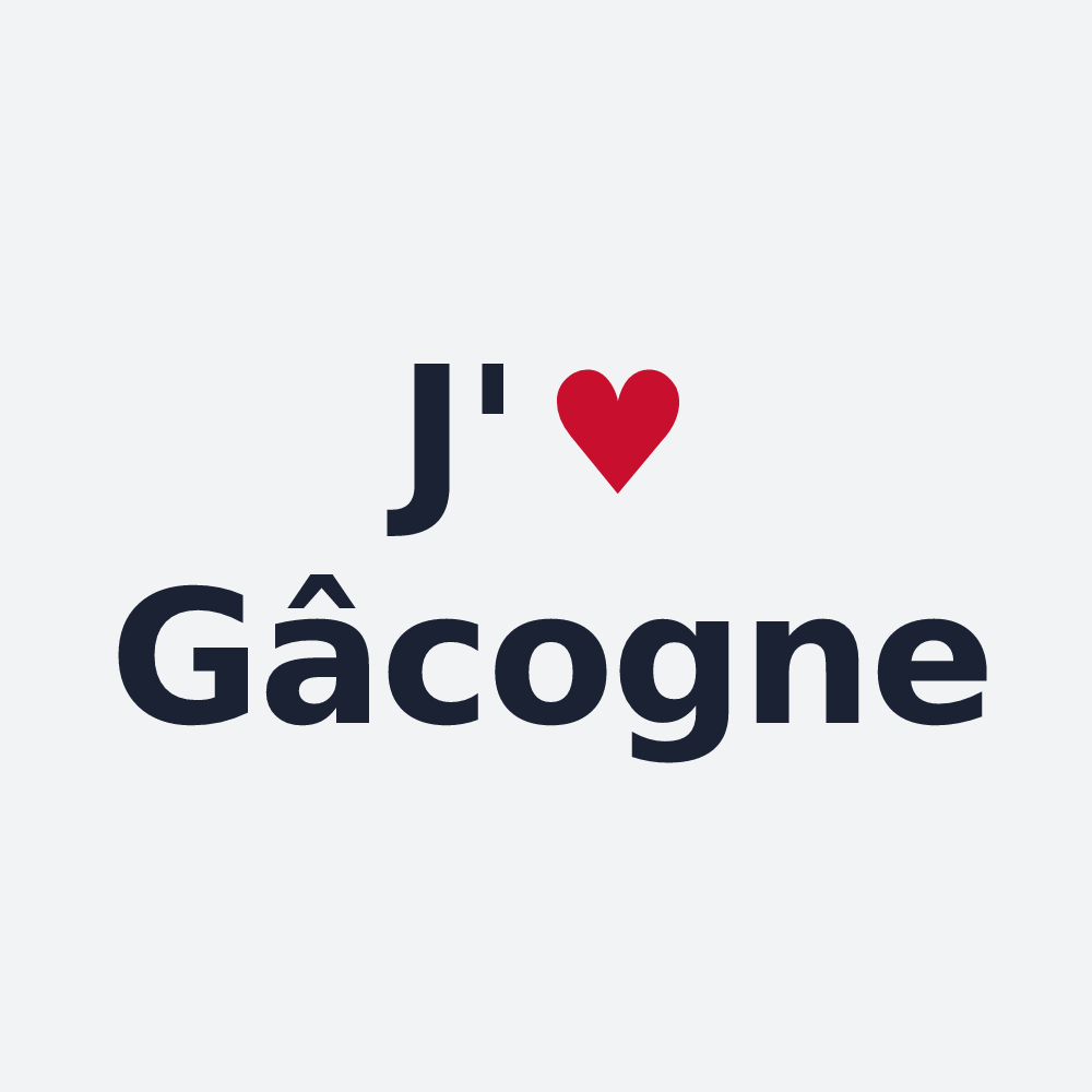 Poster personnalisé Gâcogne — design J'aime Gâcogne