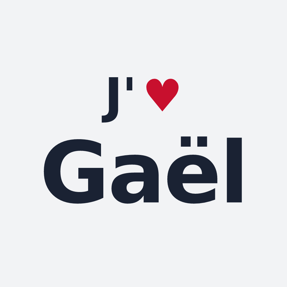 Poster personnalisé Gaël — design J'aime Gaël