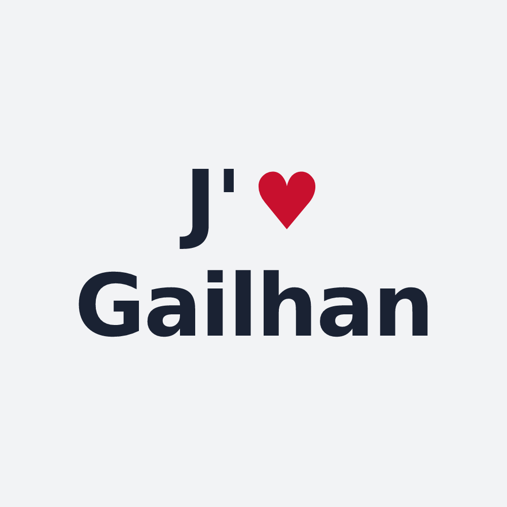 Poster personnalisé Gailhan — design J'aime Gailhan