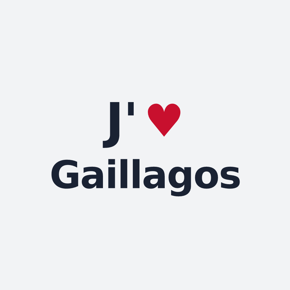 Poster personnalisé Gaillagos — design J'aime Gaillagos