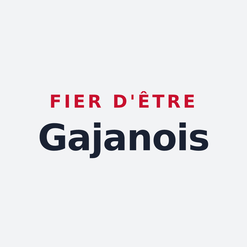 Poster « Fier d'être Gajanois » — design pour Gaja-et-Villedieu