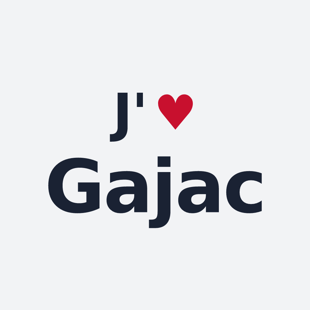 Poster personnalisé Gajac — design J'aime Gajac