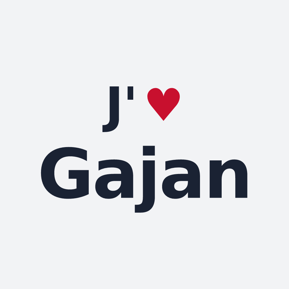 Poster personnalisé Gajan — design J'aime Gajan