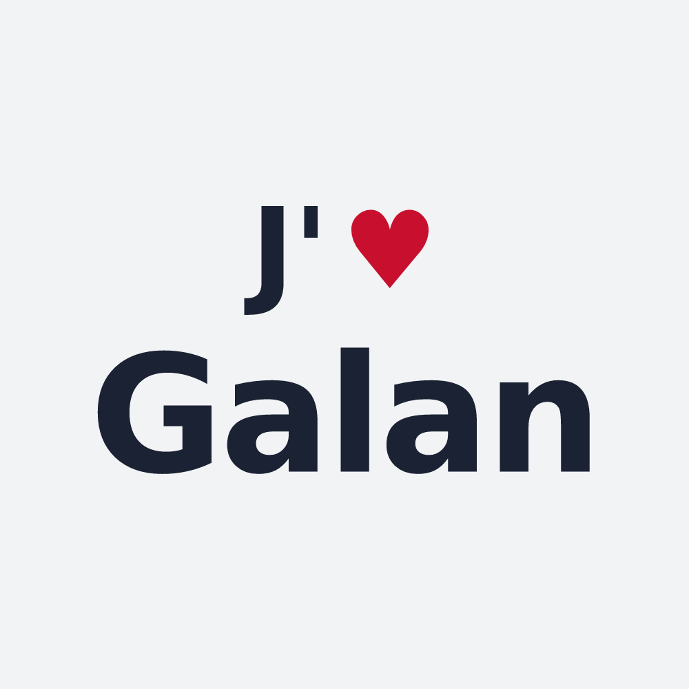 Poster personnalisé Galan — design « J'aime Galan » imprimé sur le poster