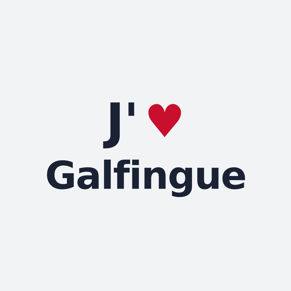 Poster personnalisé Galfingue — design « J'aime Galfingue » imprimé sur le poster