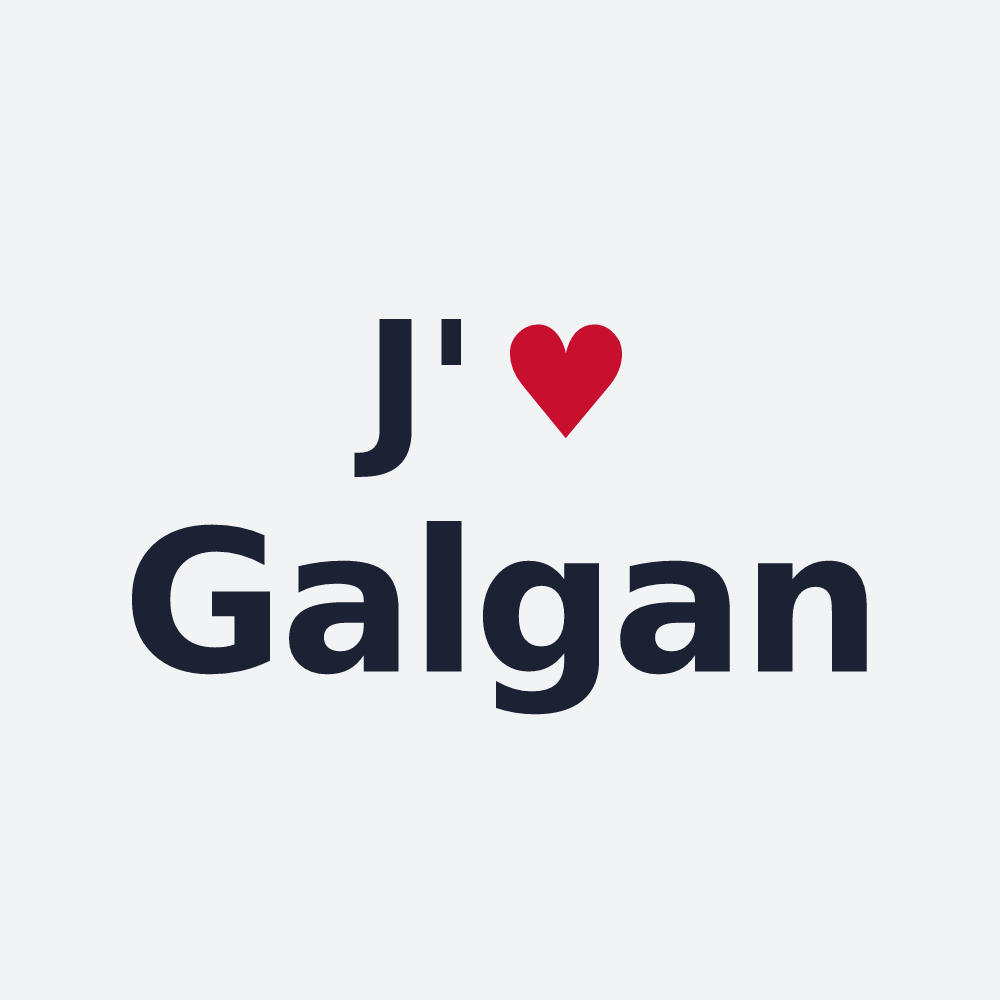 Poster personnalisé Galgan — design J'aime Galgan