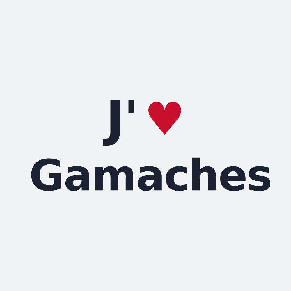 Poster personnalisé Gamaches — design J'aime Gamaches