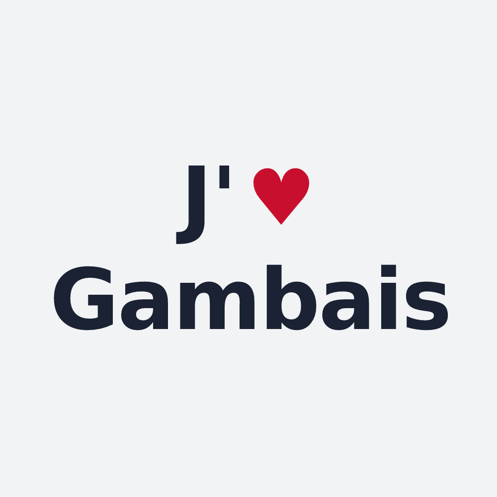 Poster personnalisé Gambais — design J'aime Gambais