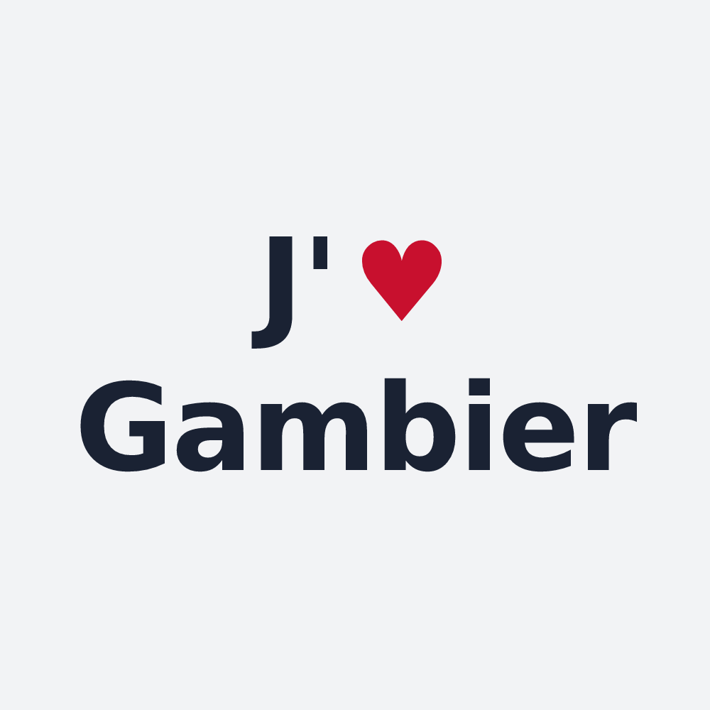 Poster personnalisé Gambier — design J'aime Gambier