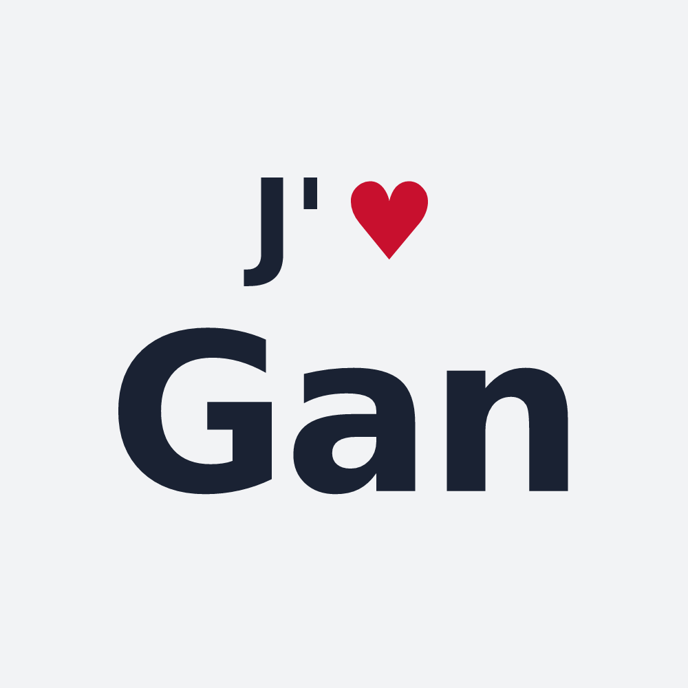Poster personnalisé Gan — design J'aime Gan