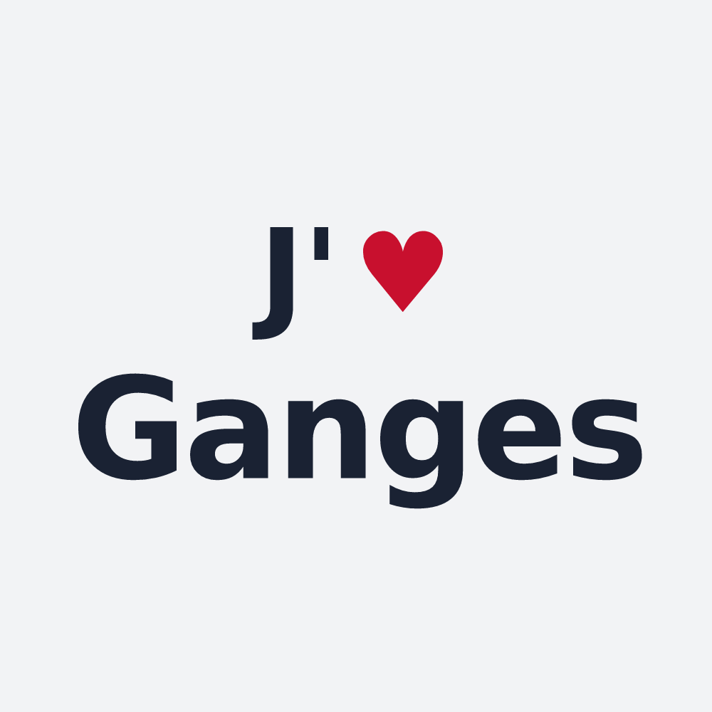 Poster personnalisé Ganges — design J'aime Ganges