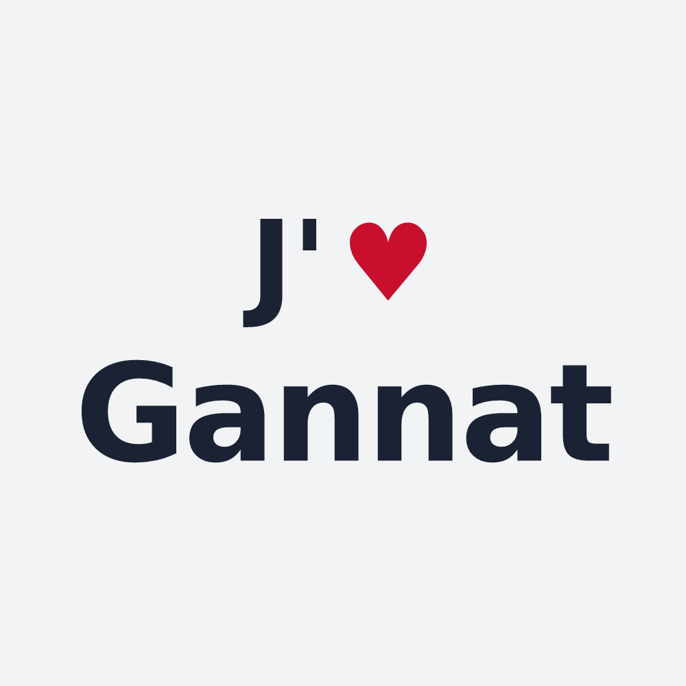 Poster personnalisé Gannat — design J'aime Gannat
