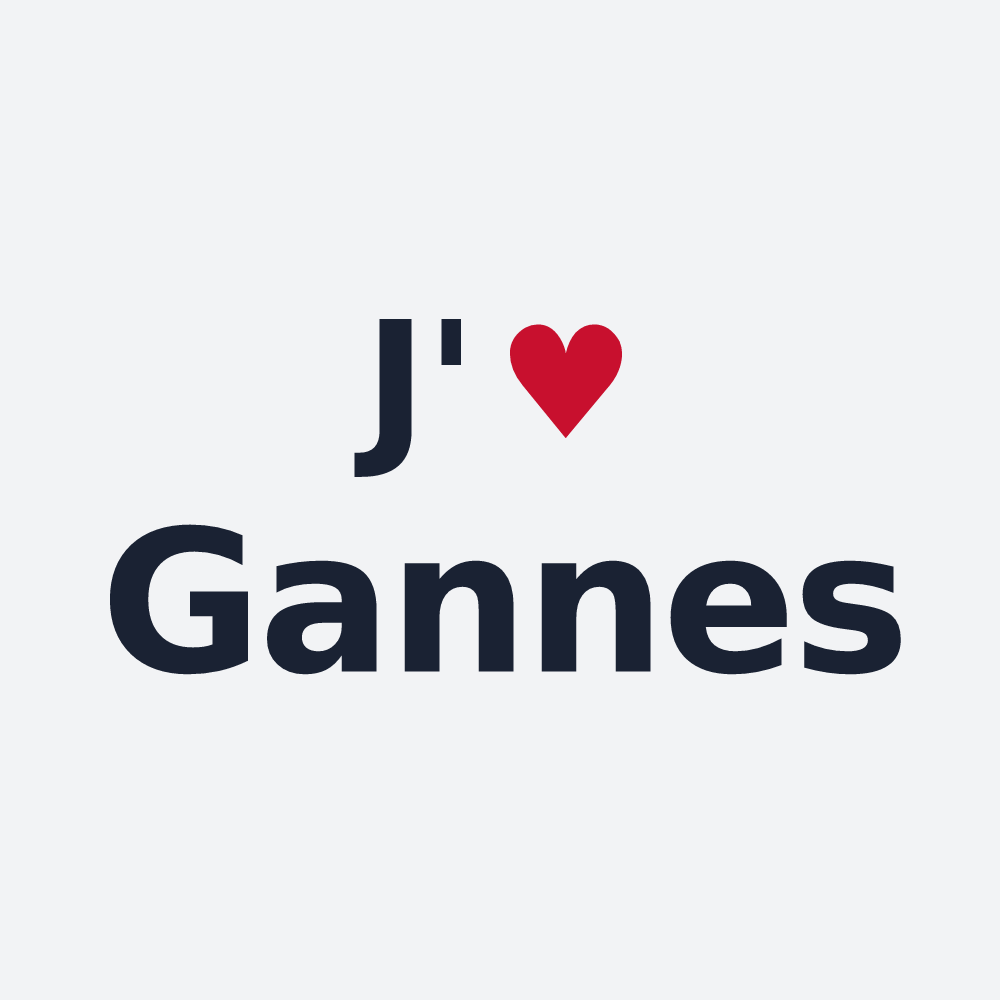 Poster personnalisé Gannes — design J'aime Gannes