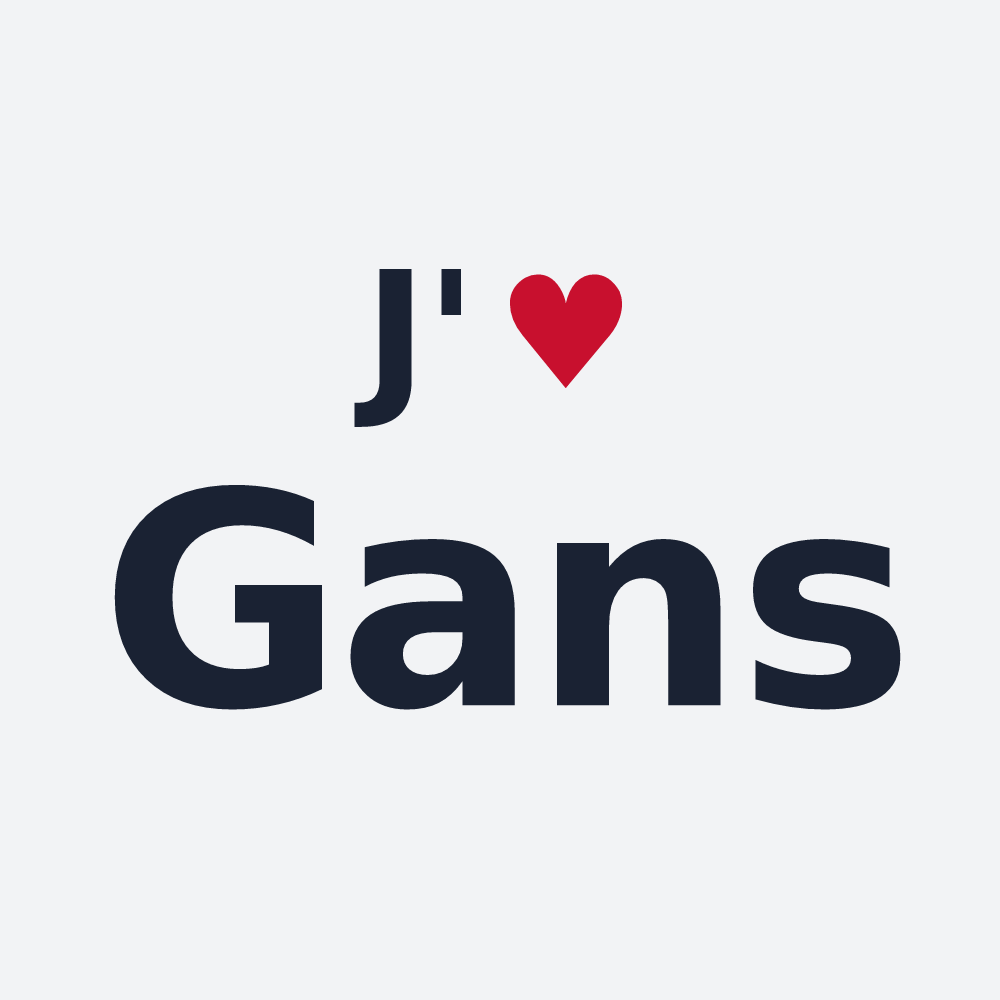 Poster personnalisé Gans — design J'aime Gans