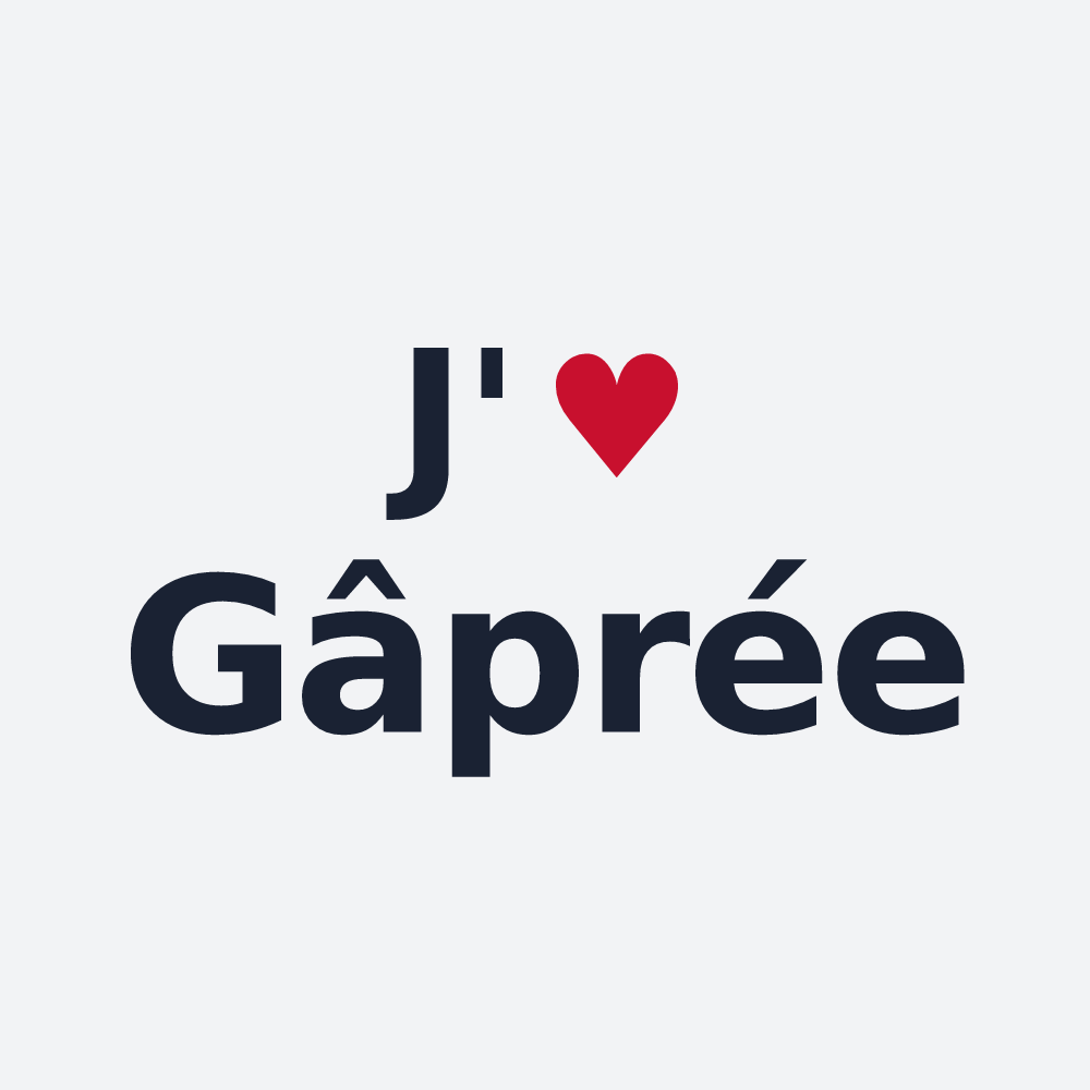Poster personnalisé Gâprée — design J'aime Gâprée