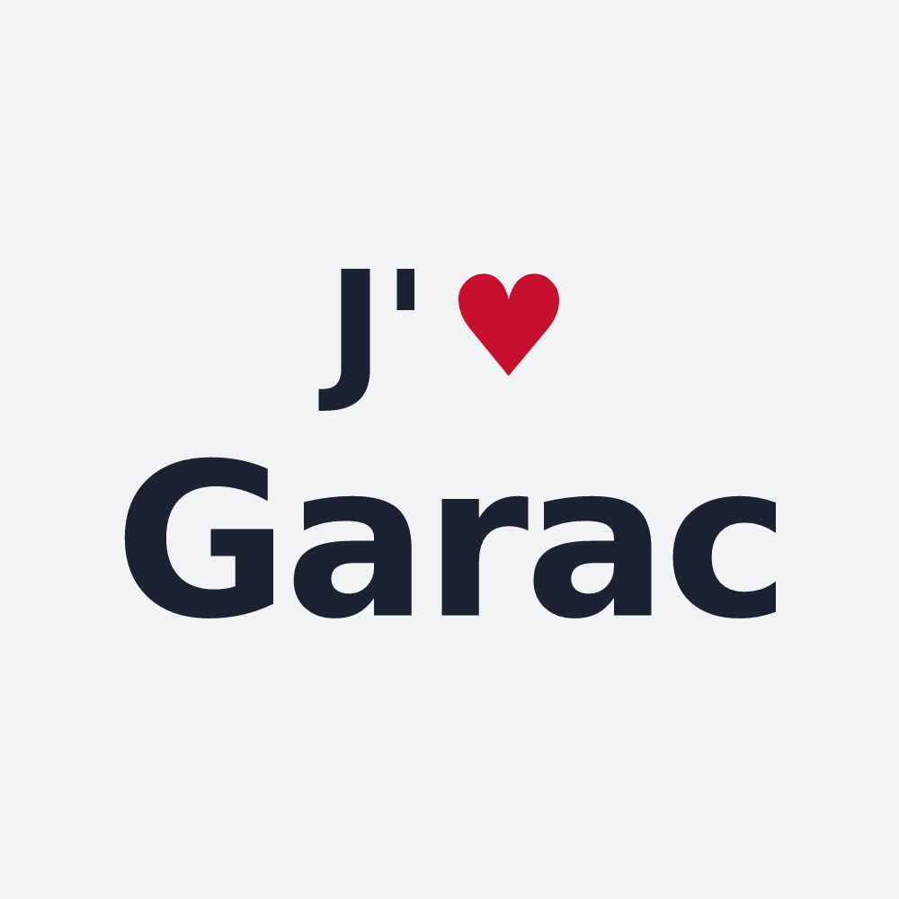 Poster personnalisé Garac — design J'aime Garac