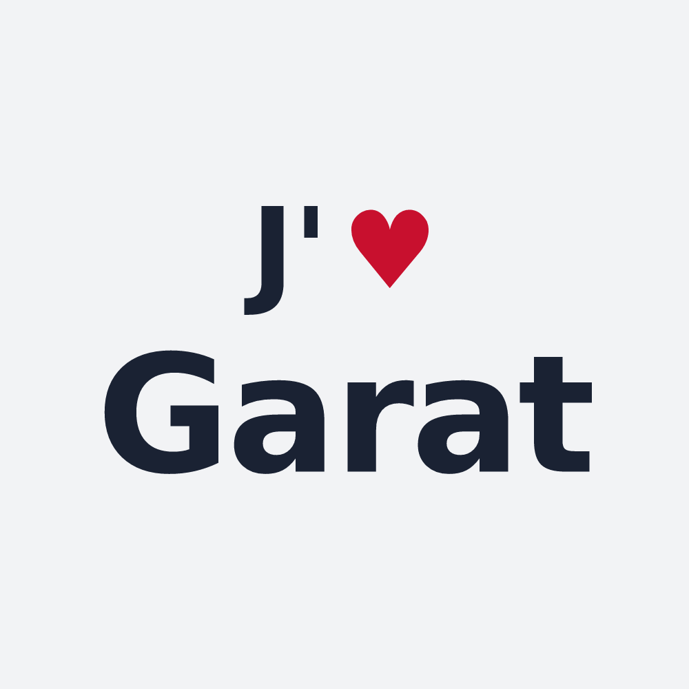Poster personnalisé Garat — design J'aime Garat