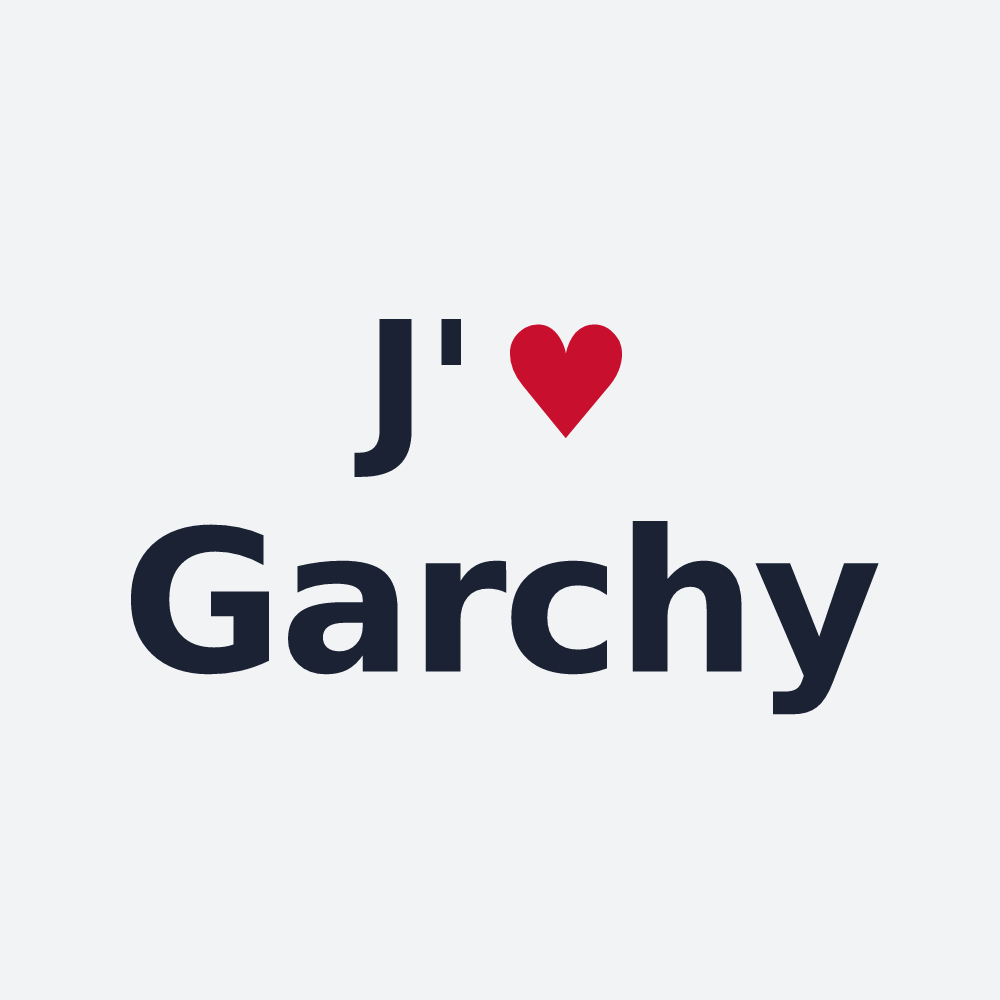 Poster personnalisé Garchy — design J'aime Garchy