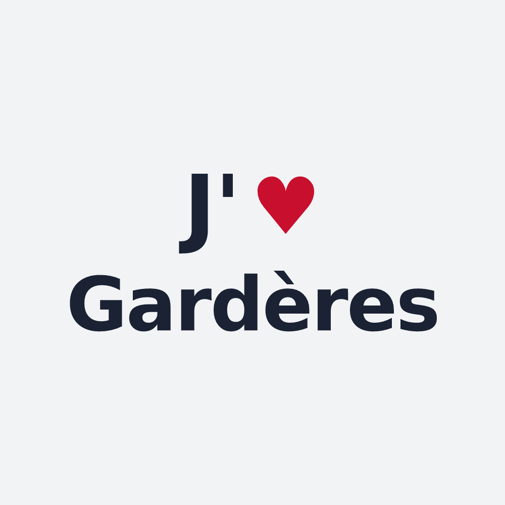 Poster personnalisé Gardères — design « J'aime Gardères » imprimé sur le poster