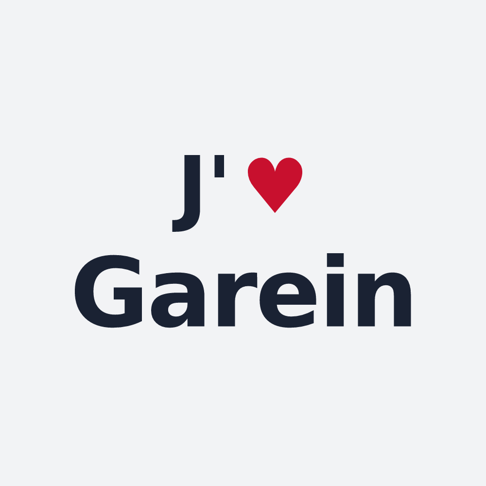 Poster personnalisé Garein — design J'aime Garein
