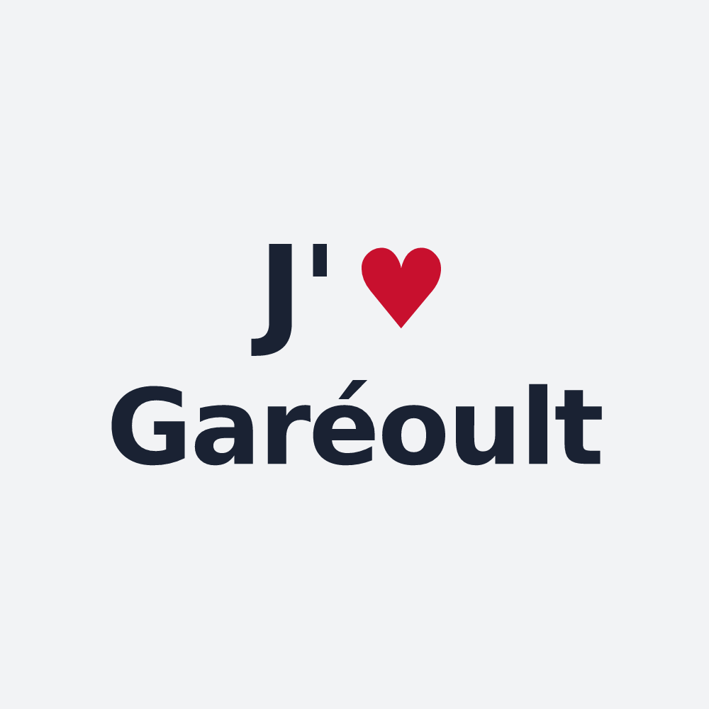 Poster personnalisé Garéoult — design « J'aime Garéoult » imprimé sur le poster