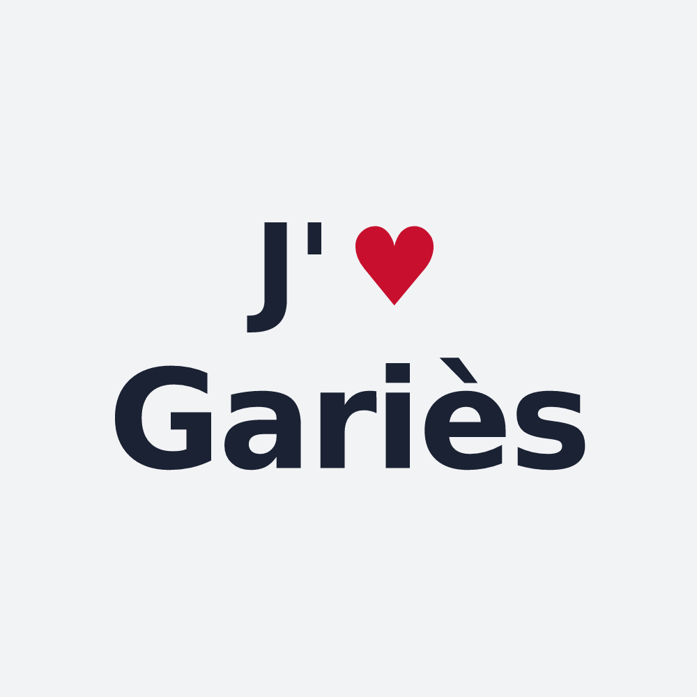 Poster personnalisé Gariès — design « J'aime Gariès » imprimé sur le poster