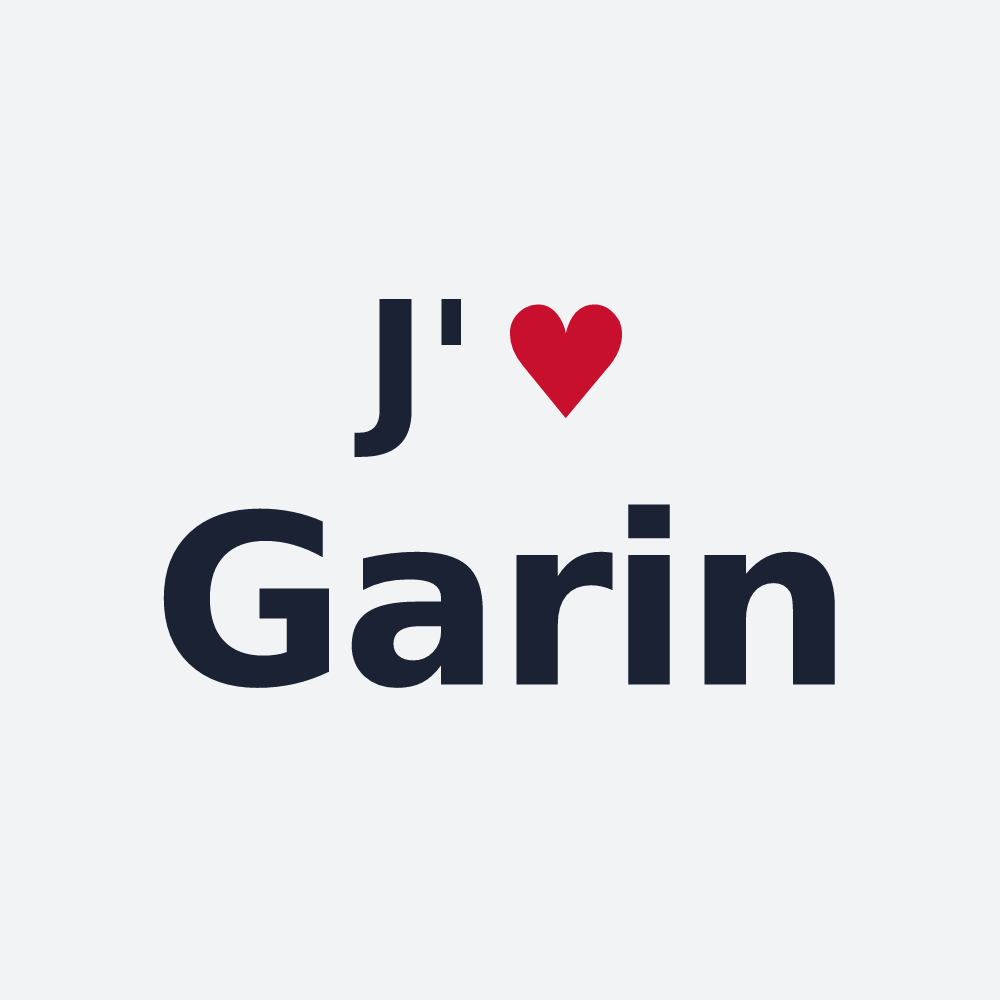 Poster personnalisé Garin — design J'aime Garin