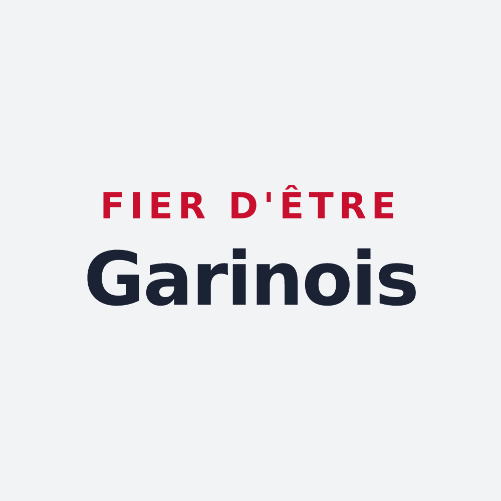 Poster « Fier d'être Garinois » — design pour Garin