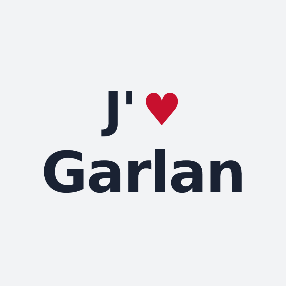 Poster personnalisé Garlan — design J'aime Garlan
