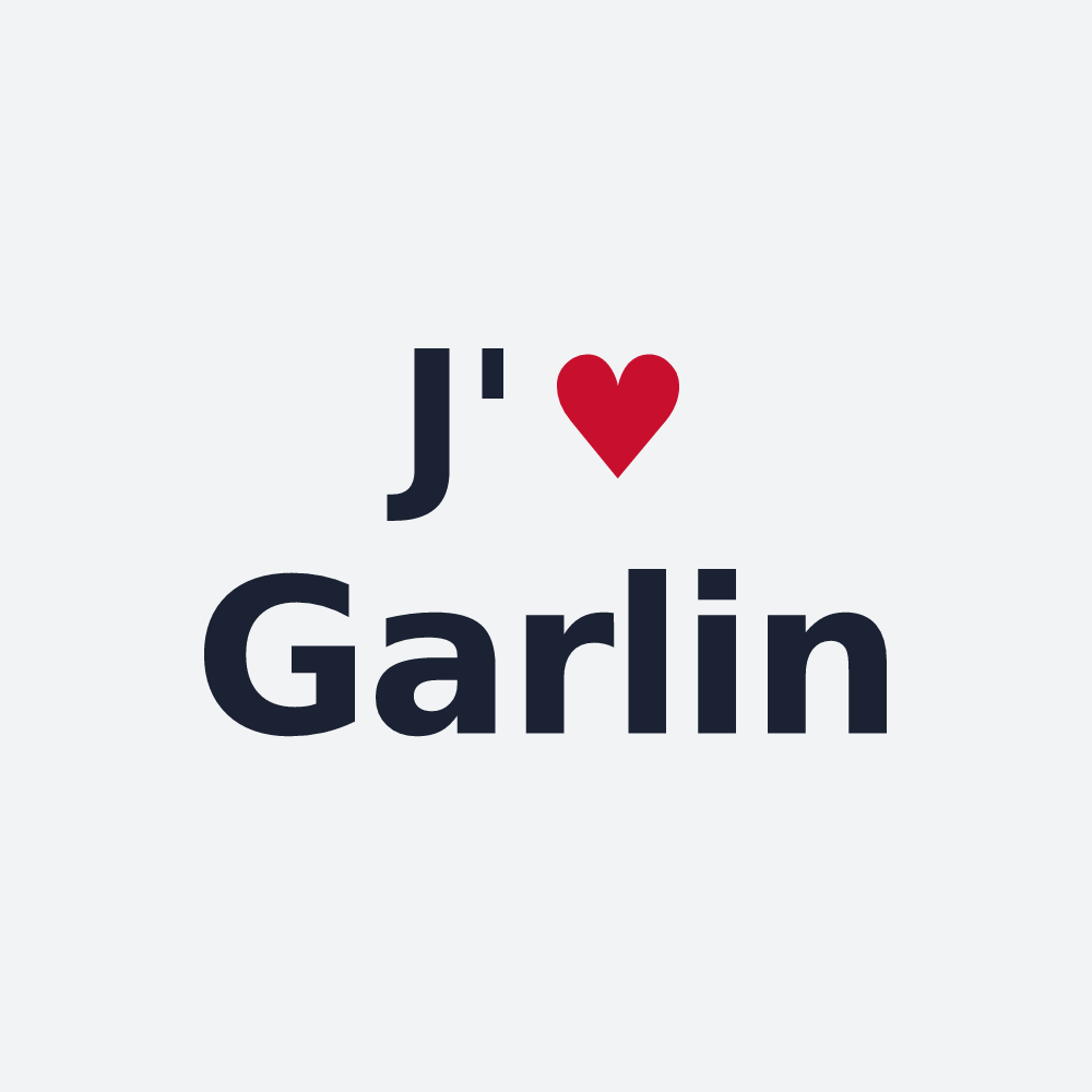 Poster personnalisé Garlin — design « J'aime Garlin » imprimé sur le poster