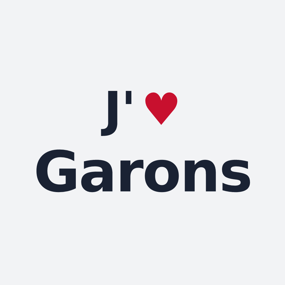 Poster personnalisé Garons — design « J'aime Garons » imprimé sur le poster