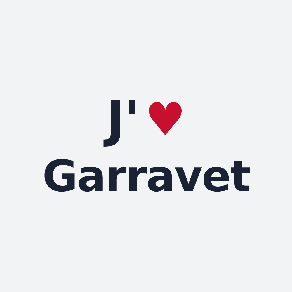 Poster personnalisé Garravet — design J'aime Garravet