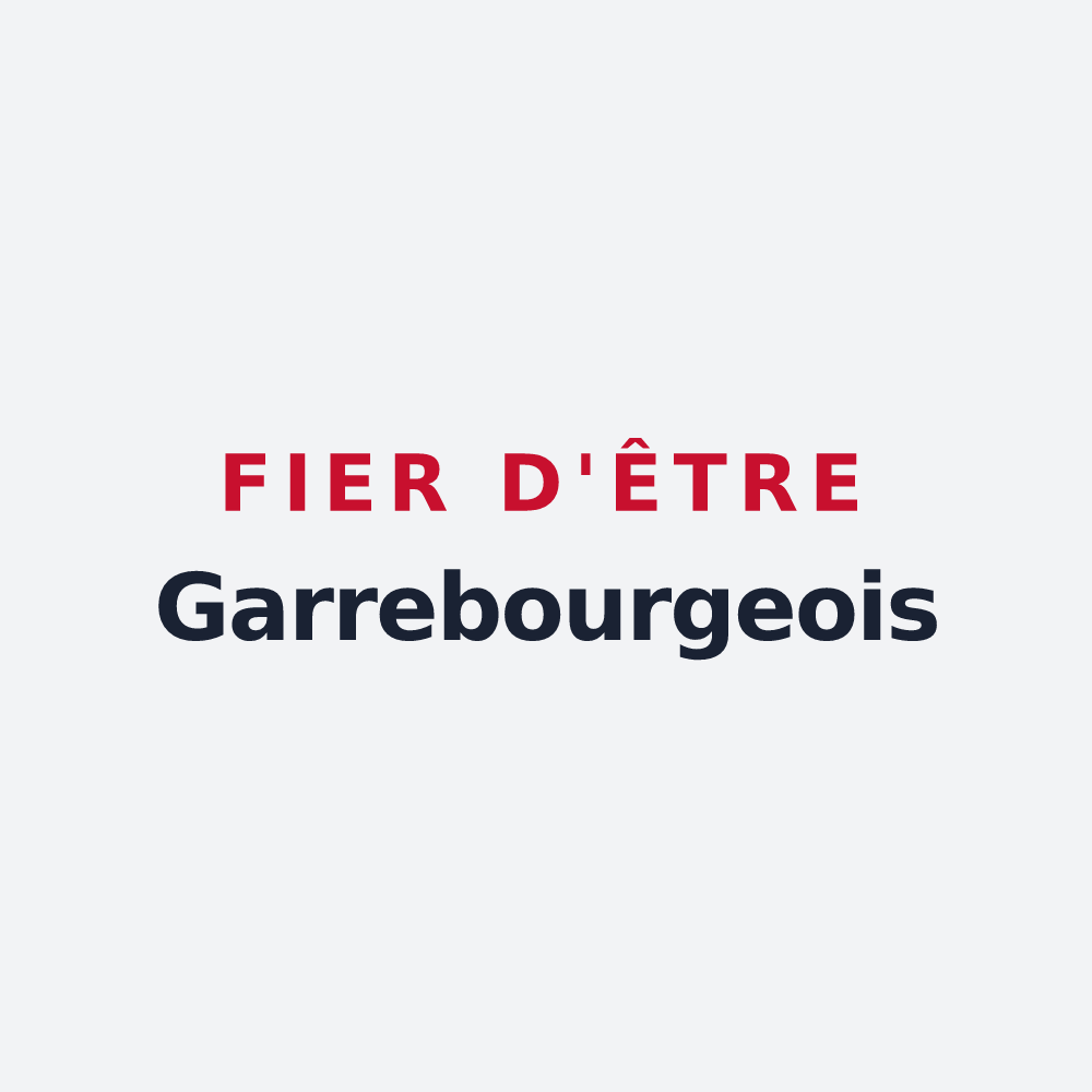 Poster « Fier d'être Garrebourgeois » — design pour Garrebourg