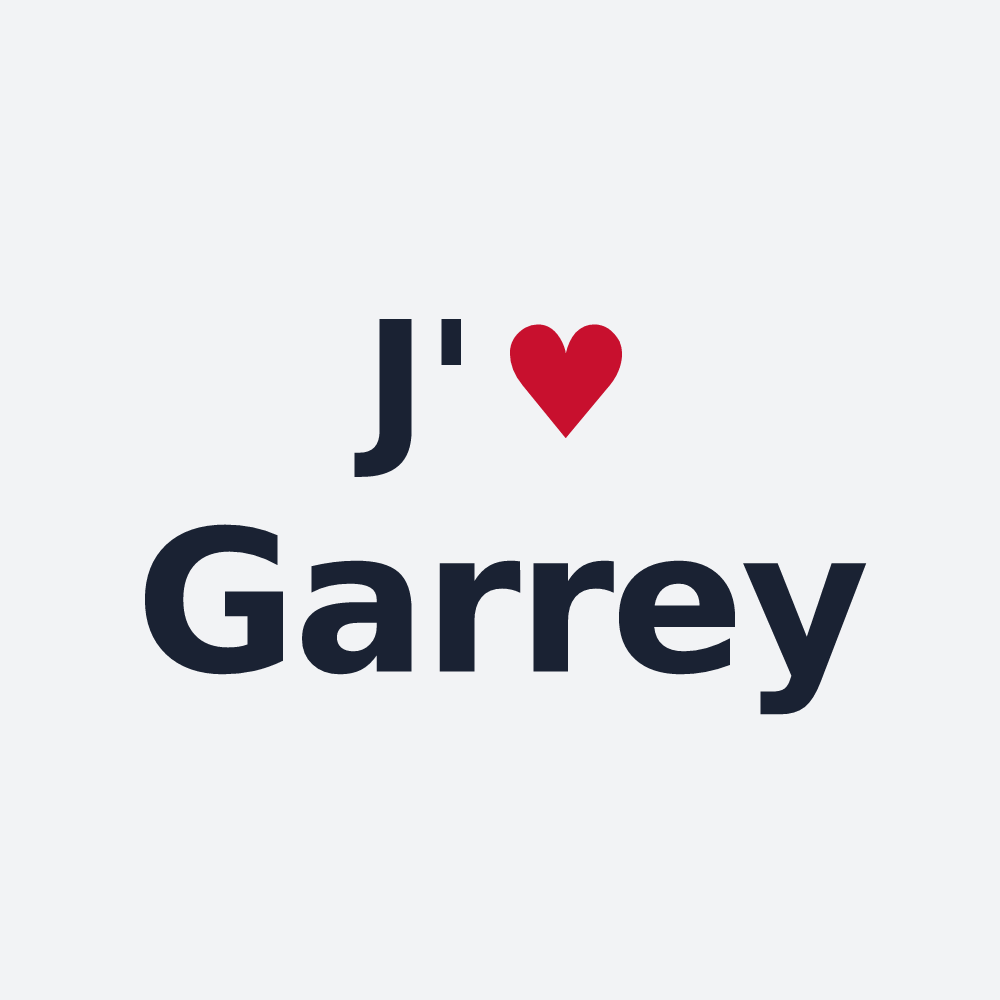 Poster personnalisé Garrey — design J'aime Garrey