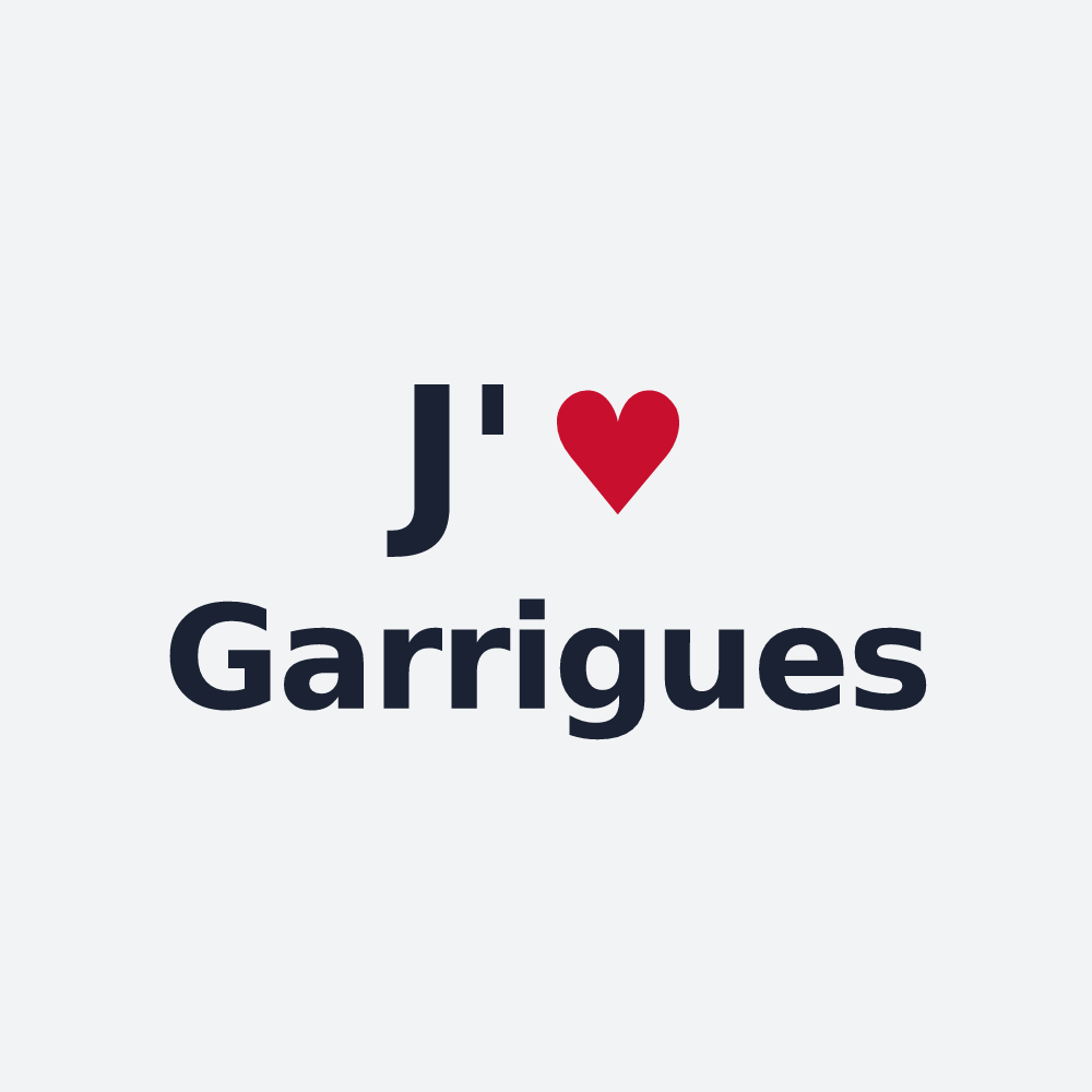 Poster personnalisé Garrigues — design J'aime Garrigues
